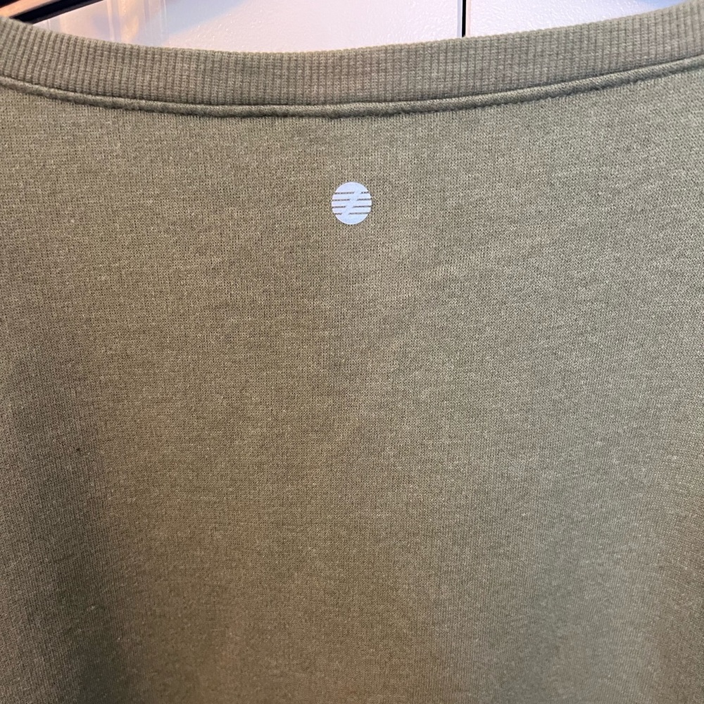 Ladies Cropped Sweatshirt. Green XXL - Picture 3 of 8